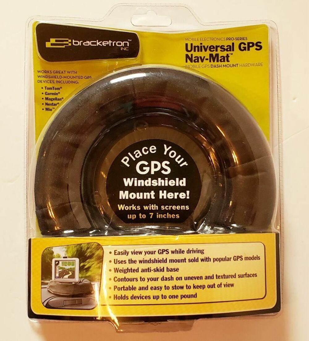 Bracketron Universal GPS Nav-Mat Dashmount Hardware Pro Series UFM-100-BL New